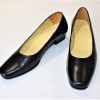 Reduced to Clear: Size 5 1/2 Plain Black Leather, Female Court Shoes - Image 3