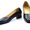 Reduced to Clear: Size 5 1/2 Plain Black Leather, Female Court Shoes
