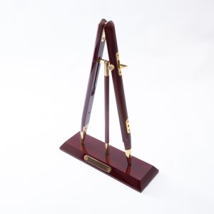 Miniature Rosewood finish Pace Stick & Stand, in a presentation Box