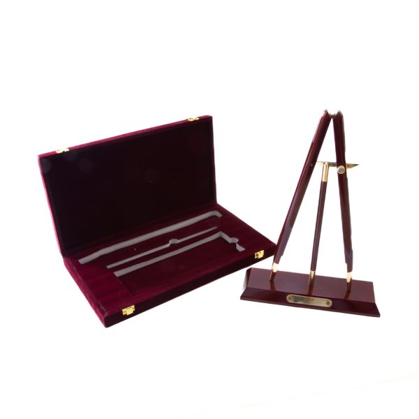 Miniature Rosewood finish Pace Stick & Stand, in a presentation Box - Image 5