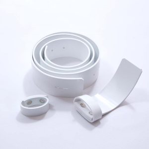 White Gloss PVC Parade Belt with Tongue & Loop, 45mm (1 3/4") Width