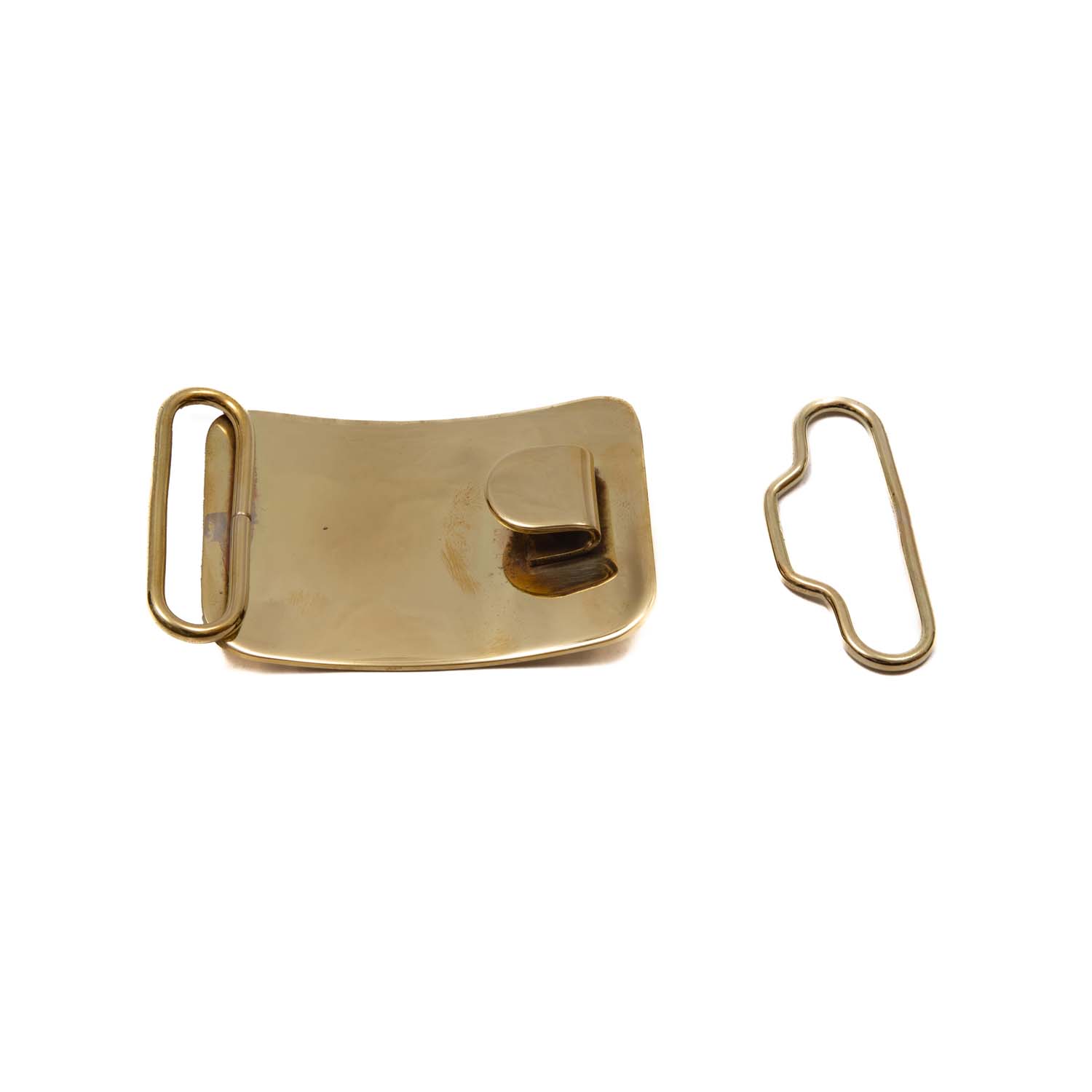 Brass Plain Plate Buckle to fit 45mm Width (1 3/4") Belts - Image 2