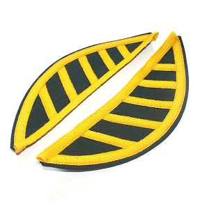 Uniform Wings (pair), Yellow Braid over Green material